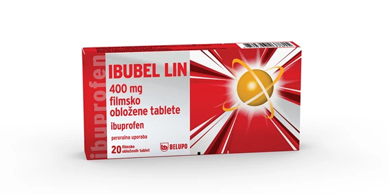 Ibubel Lin 400 mg, 20 filmsko obložene tablete 