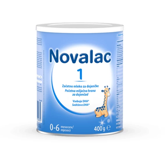 Novalac 1, začetno mleko za dojenčke 0- 6 mesecev (400 g)