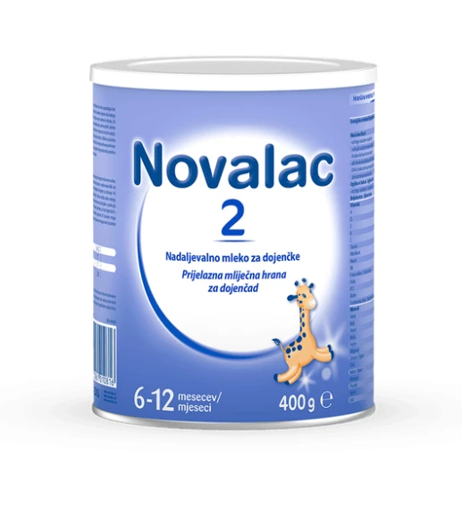 Novalac 2, nadaljevalno mleko za dojenčke 6-12 mesecev (400 g)
