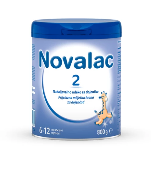 Novalac 2, nadaljevalno mleko za dojenčke 6-12 mesecev (800 g)
