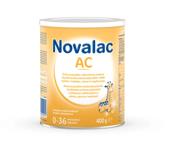 Novalac AC, mleko za otroke s kolikami, 0-36 mesecev (400g)