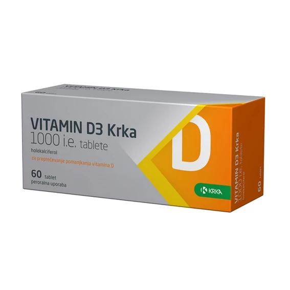 Vitamin D3 Krka 1000 I.E., 60 tablet