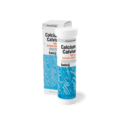 Calcium Calvive 500 mg, 20 šumečih tablet