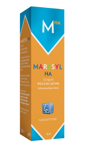 Maresyl HA 0,5 mg/ml pršilo za nos, raztopina, 10 ml