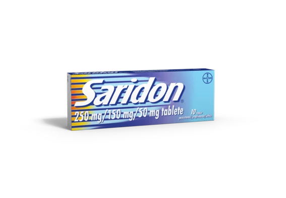 Saridon 250mg/150mg/50mg, 10 tablet
