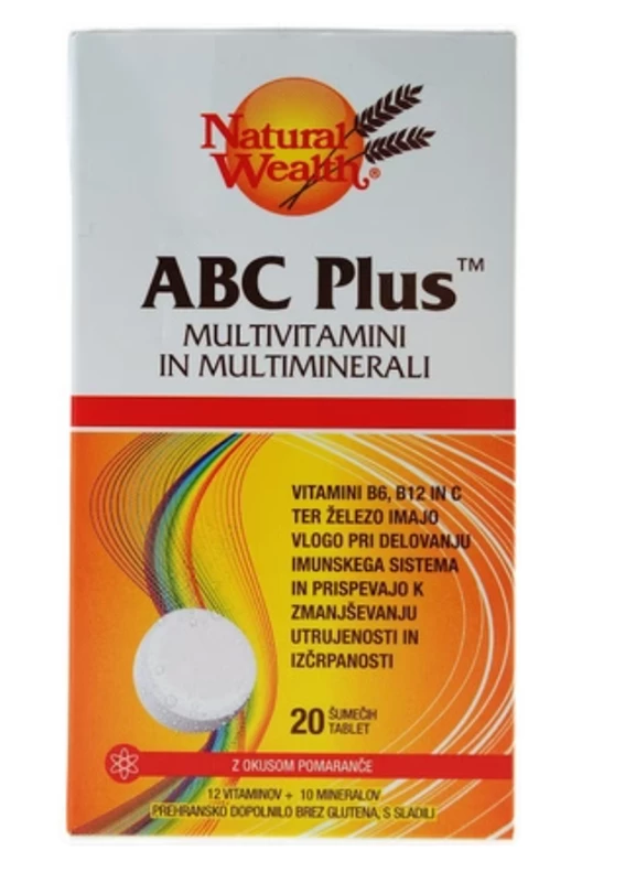  Natural Wealth ABC Plus, 20 šumečih tablet