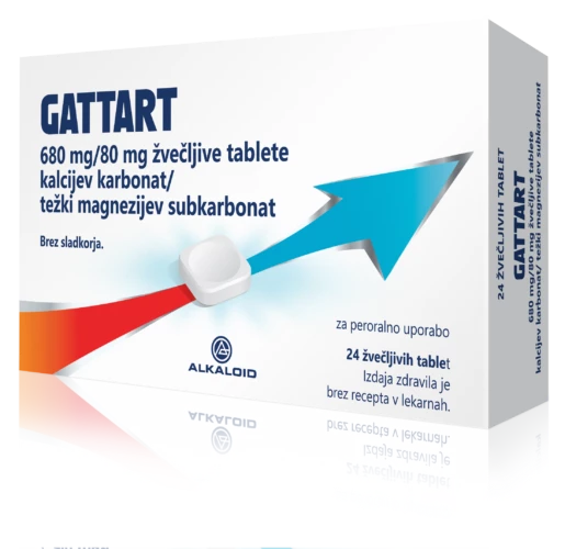 GATTART 680 mg/80 mg, 24 žvečljivih tablet