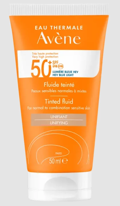 Avène Sun obarvani ultra fluid za zaščito pred soncem za obraz ZF 50+, 50 ml