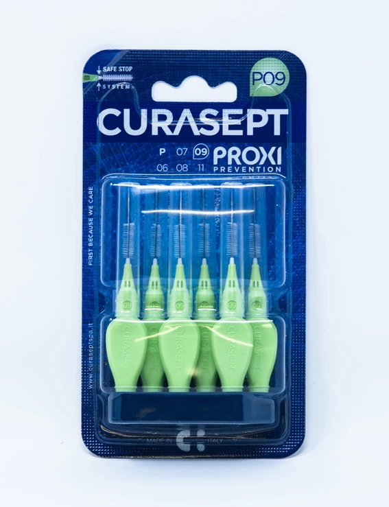 Curasept Proxi Prevention P09, medzobne ščetke - svetlo zelene, 6 ščetk
