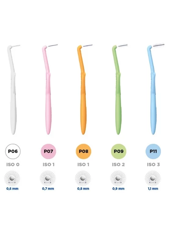 Curasept Proxi Prevention Angle P09, medzobne ščetke - svetlo zelene, 5 ščetk