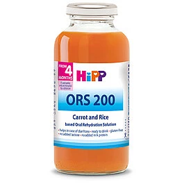 HiPP ORS 200 raztopina za oralno rehidracijo iz korenčka in riževe sluzi, 200 ml