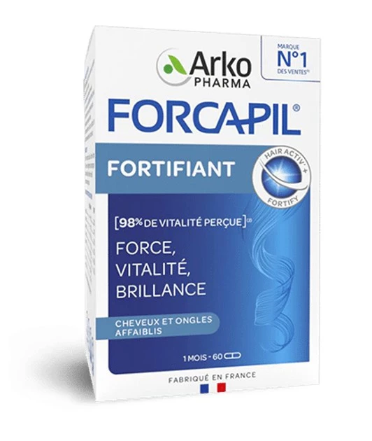 Forcapil Fortifiant za lase in nohte, 60 kapsul