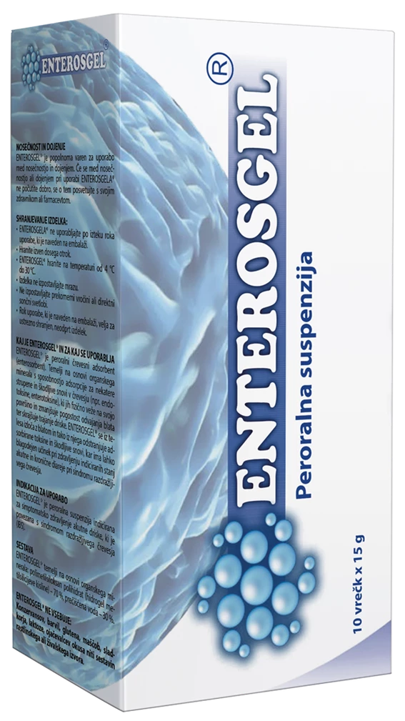 Enterosgel gel, 10 vrečk po 15 g