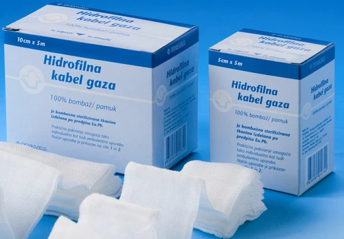 Tosama Hidrofilna kabel gaza 5cm x 5 m 