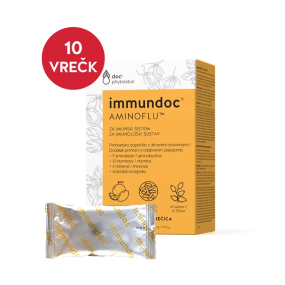 Immundoc Aminoflu prašek, 10 vrečic