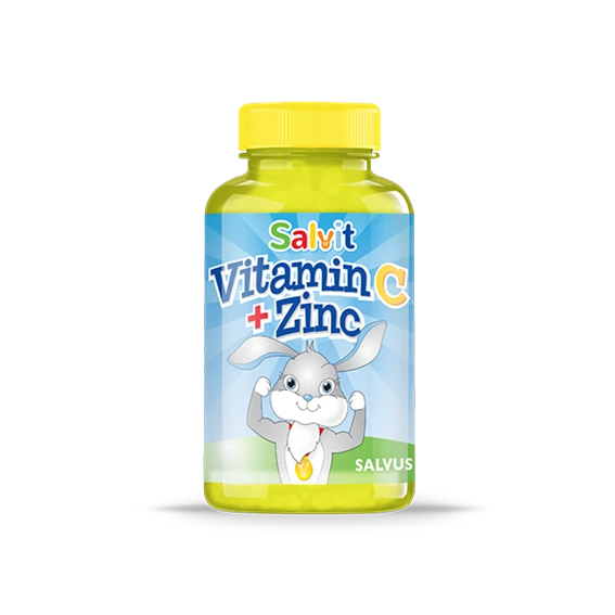 Salvit Vitamin C + Cink, žele bonboni, 60 bonbonov