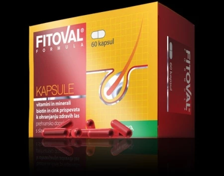 Fitoval, 60 kapsul proti izpadanju las