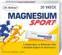 Dr. Böhm Magnesium Sport vrečice, 20 vrečic po 1,5 g