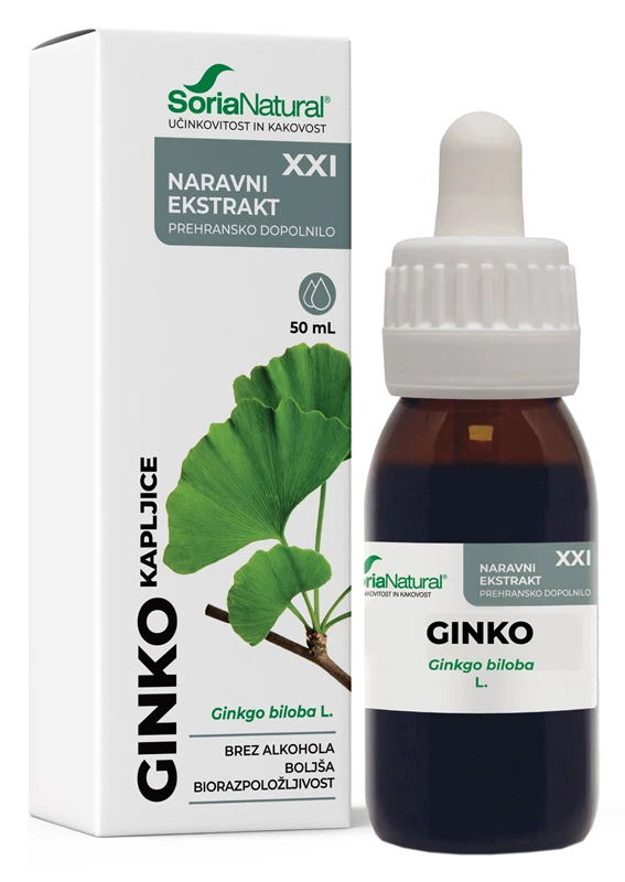 Soria Natural Ginko XXI kapljice, 50 mL