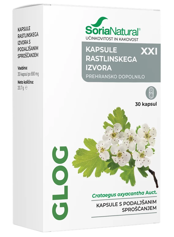 Soria Natural Glog XXI kapsule s podaljšanim sproščanjem, 30 kapsul