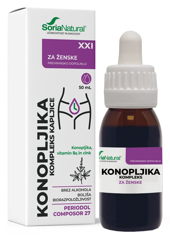 Soria Natural Konopljika kompleks XXI brezalkoholne kapljice, 50 ml