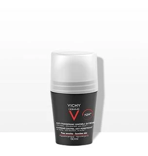 Vichy Homme Antiperspirant roll-on z 72-urno zaščito proti potenju, 50 ml 