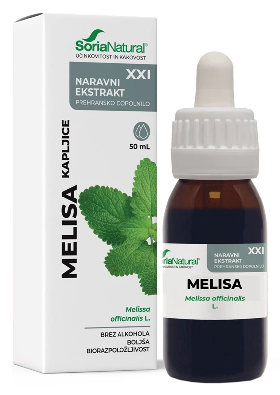 Soria Natural Melisa brezalkoholne kapljice XXI, 50 ml