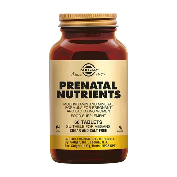 Solgar Prenatal Nutrients multivitamini in minerali, 60 tablet