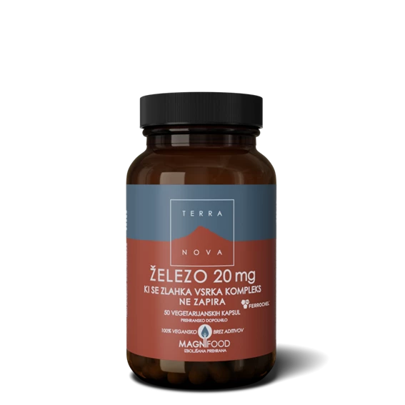 Terranova Železo 20 mg, 50 kapsul 