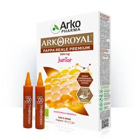 Arkoroyal Junior Bio Matični mleček 500 mg z okusom jagode, 10 ampul po 15 ml