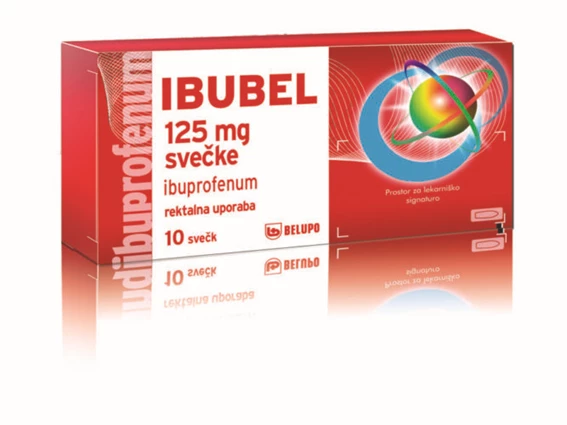 Ibubel 125 mg, 10 svečk