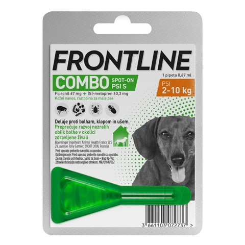 Frontline Combo Dog, kožni nanos za male pse (2-10 kg) - 1 pipeta 0,67 ml