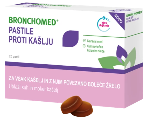 Bronchomed pastile proti kašlju, 20 pastil