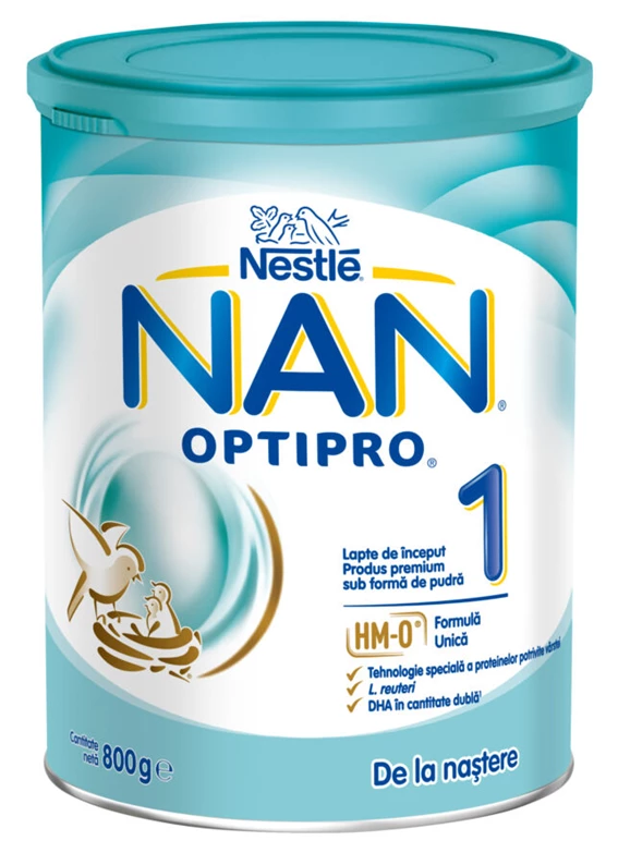 NAN Optipro 1, začetno mleko za dojenčke od rojstva dalje, 800 g