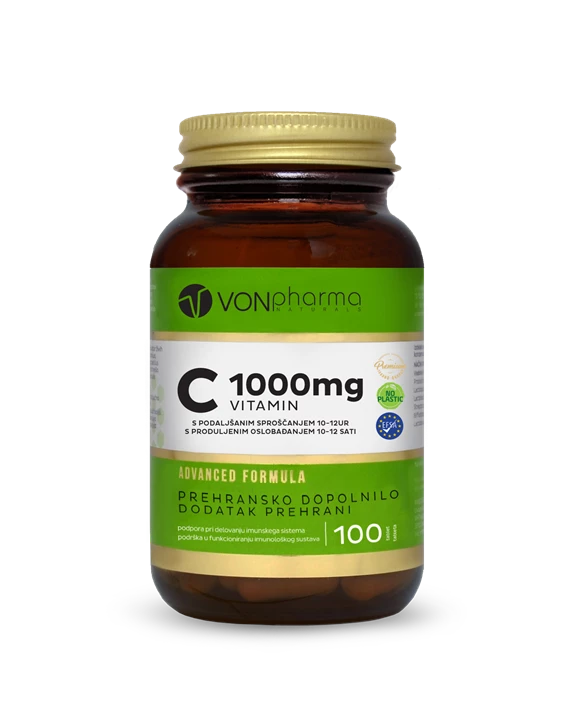 VONPharma Vitamin C 1000 mg s podaljšanim sproščanjem, 100 tablet s podaljšanim sproščanjem