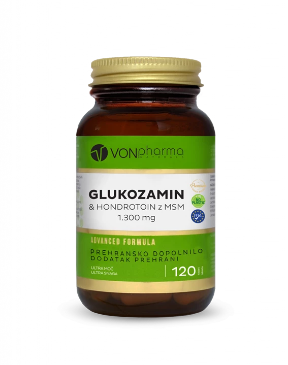 VONpharma Glukozamin in hondroitin z MSM 1300 mg, 120 tablet