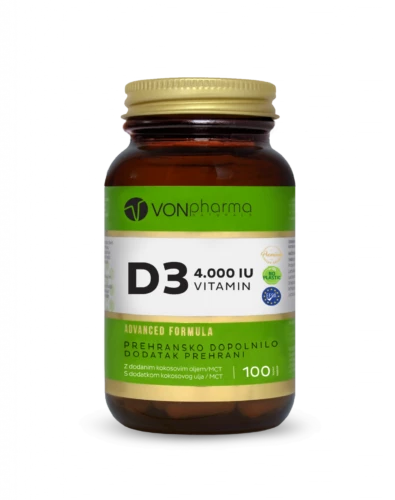 VonPharma Vitamin D3 4000 IE, 100 kapsul