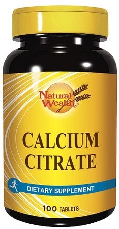 Natural Wealth Kalcijev citrat tablete, 100 tablet