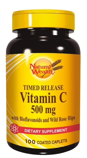 Natural Wealth Vitamin C 500 mg s podaljšanim sproščanjem, 100 tablet