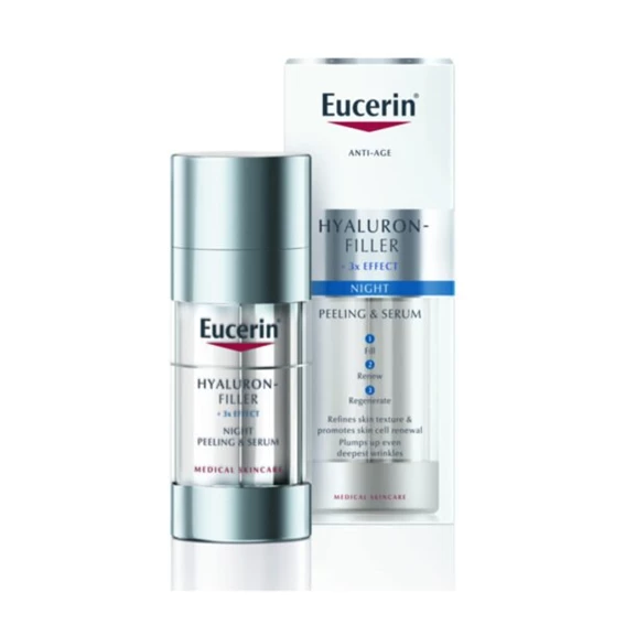 Eucerin Hyaluron-Filler nočni piling in serum, 30 ml