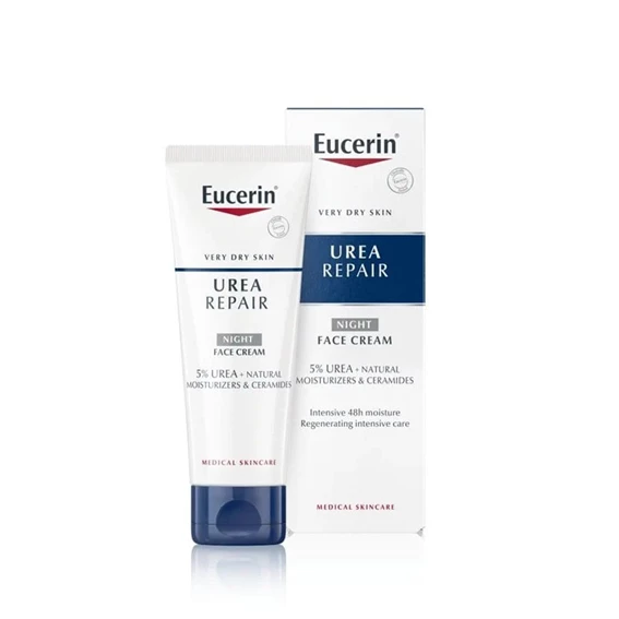 Eucerin UreaRepair 5% urea, bogata krema za obraz za zelo suho kožo, 50 ml