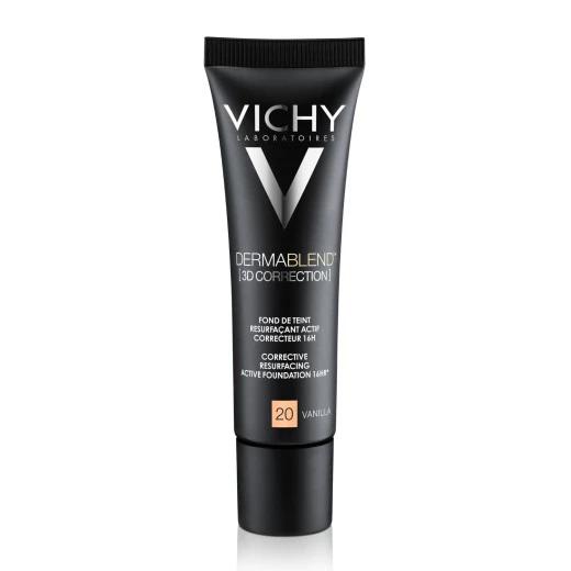Vichy Dermablend 3D prekrivni puder za mastno kožo,  odtenek 20-Vanilla, 30 ml