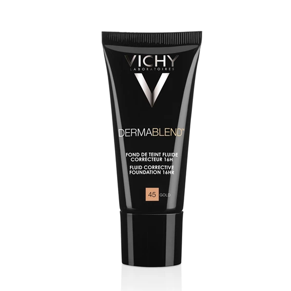 Vichy Dermablend,  korektivni tekoči puder, odtenek 45-Gold, 30 ml