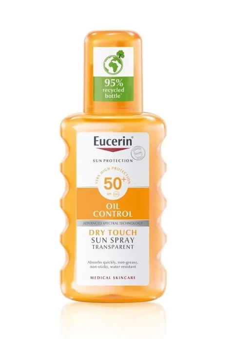 Eucerin Sun prozorno pršilo za zaščito pred soncem ZF 50, 200 ml