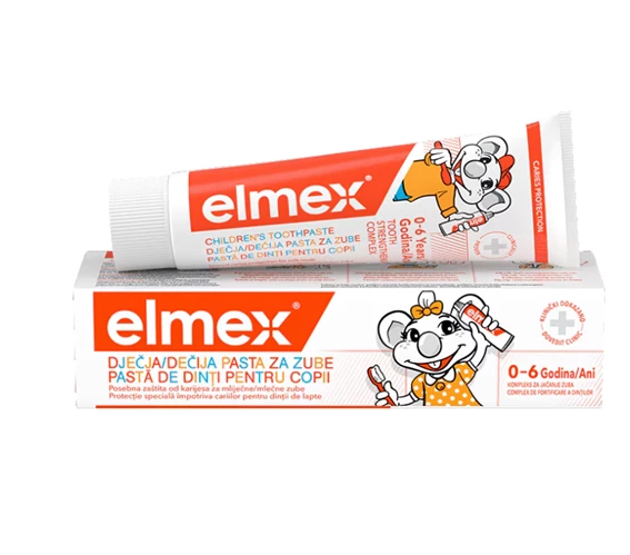 Elmex otroška zobna krema, 0-6 let 50 ml