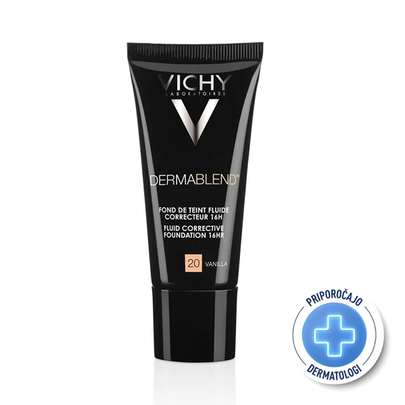 Vichy Dermablend,  korektivni tekoči puder, odtenek 20-Vanilla, 30 ml