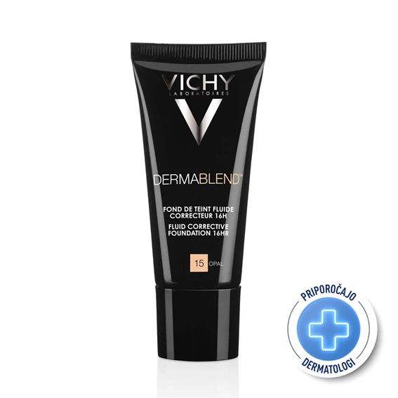 Vichy Dermablend,  korektivni tekoči puder, odtenek 15-Opal, 30 ml