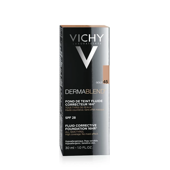 Vichy Dermablend,  korektivni tekoči puder, odtenek 45-Gold, 30 ml