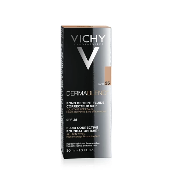 Vichy Dermablend,  korektivni tekoči puder, odtenek 35-Sand, 30 ml