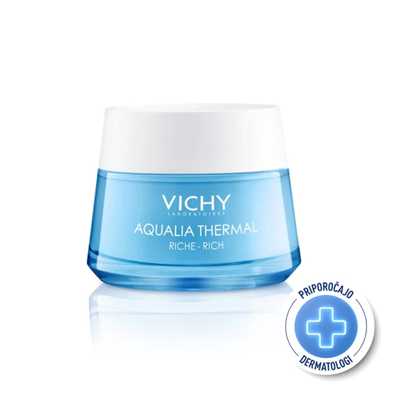 Vichy Aqualia Thermal Rich, bogata krema za vlaženje za suho kožo (50 ml)